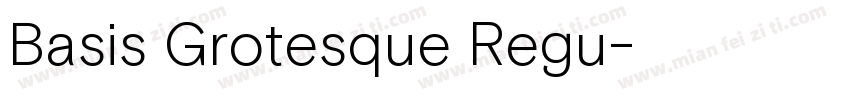Basis Grotesque Regu字体转换